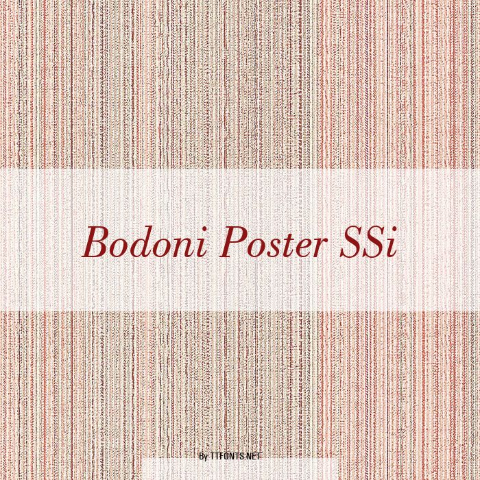 Bodoni Poster SSi example